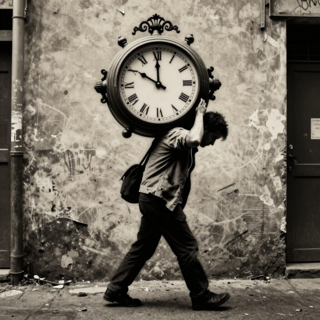 Urban Stencil Art: Burden of Time