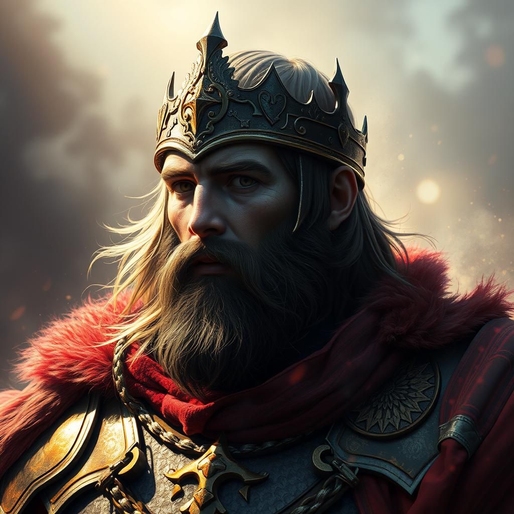 Richard the Lionheart Portrait in Hyperdetailed Style