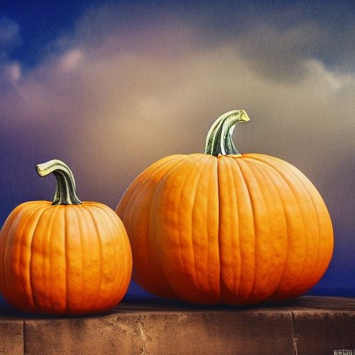 Hyperdetailed Pumpkins on Vine with Fractal Lacing