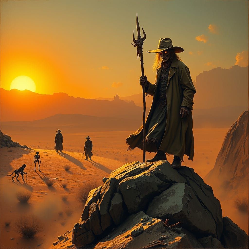 Wild West Necromancer in Renaissance Style