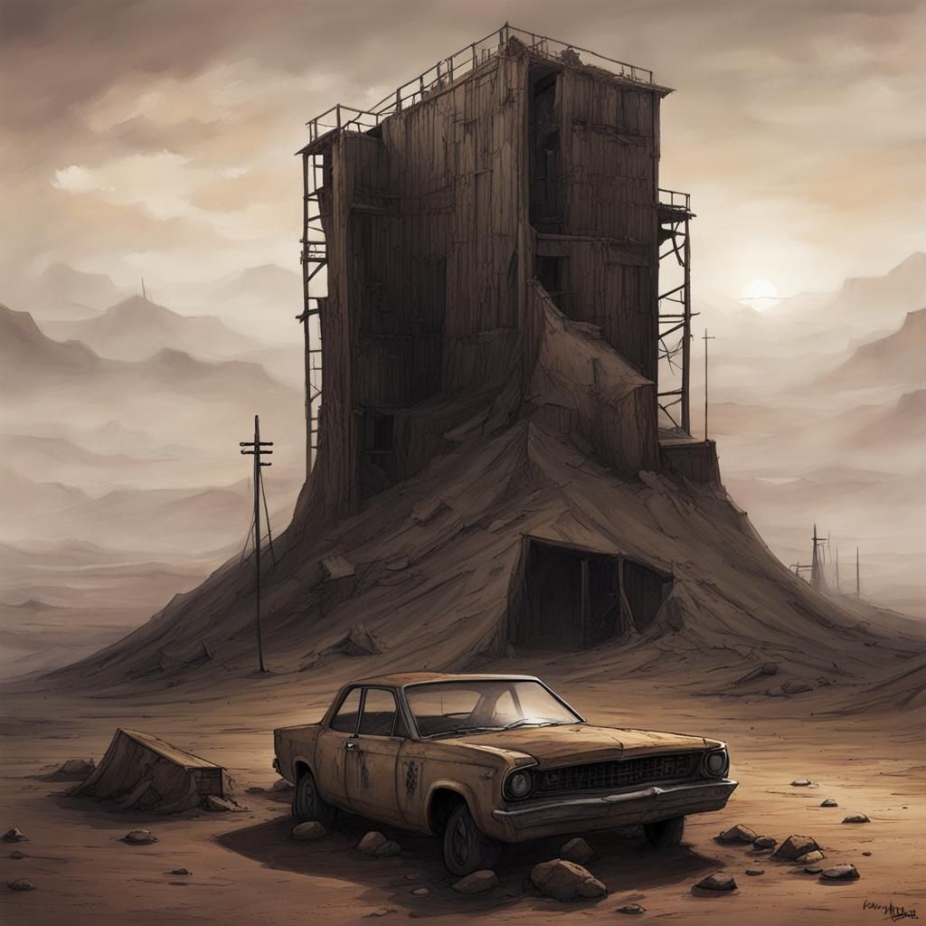 Desolate Wasteland Landscape