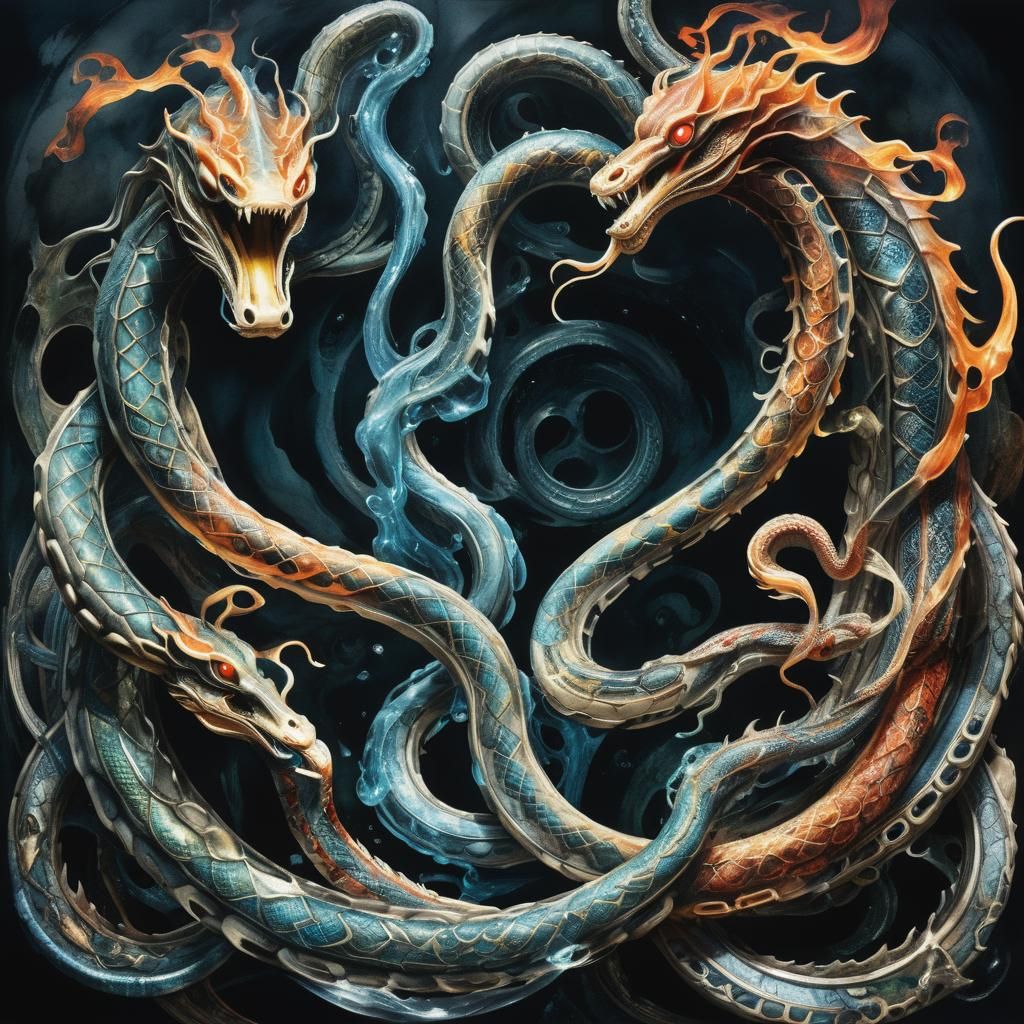 Serpents Entwined: A Biomechanical Renaissance Knot