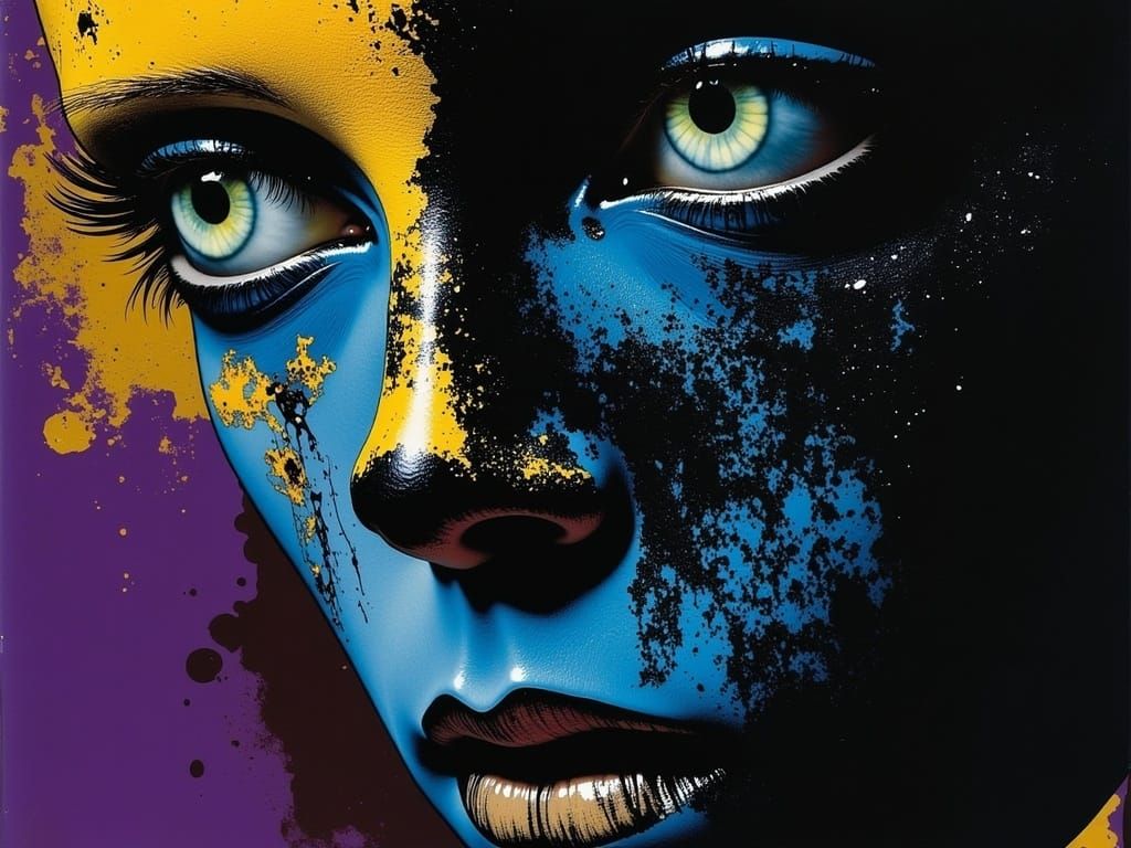 Vibrant Abstract Composition with Dramatic Lighting