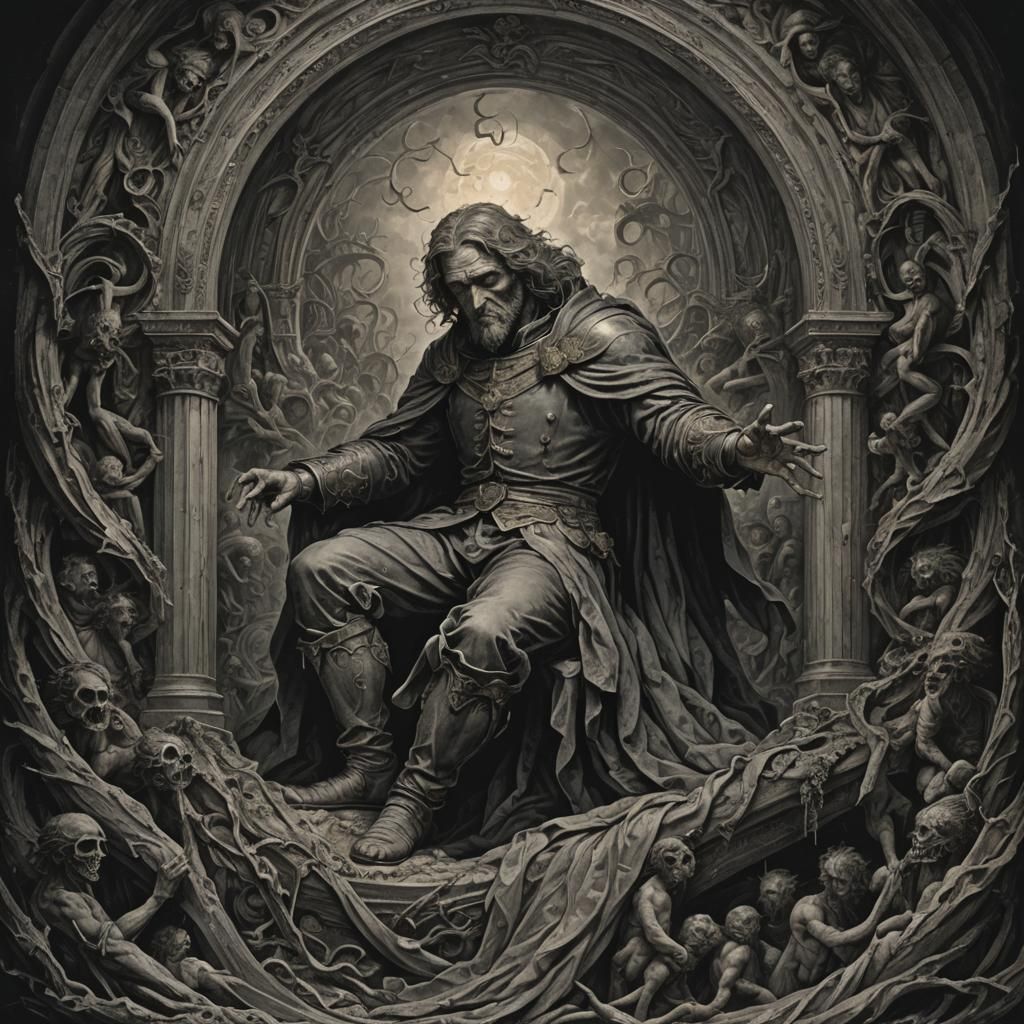 Dramatic Scene in the Style of Gustave Doré