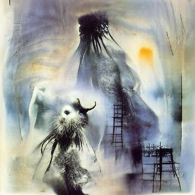 Nyarlathotep in Surreal Horror Style