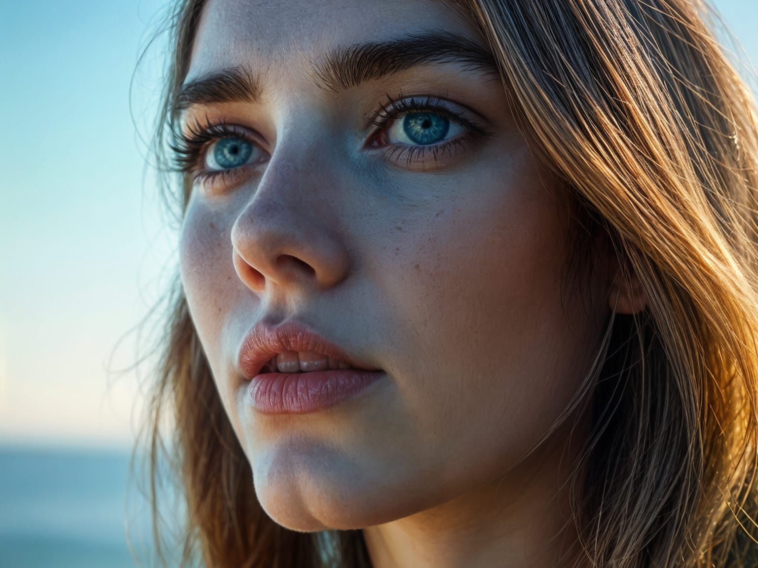 Striking Close-Up Portrait in Modern Style