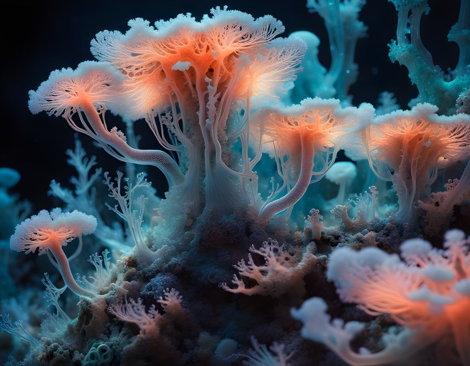 Bioluminescent Fractal Supernova in Hyperdimensional Coral