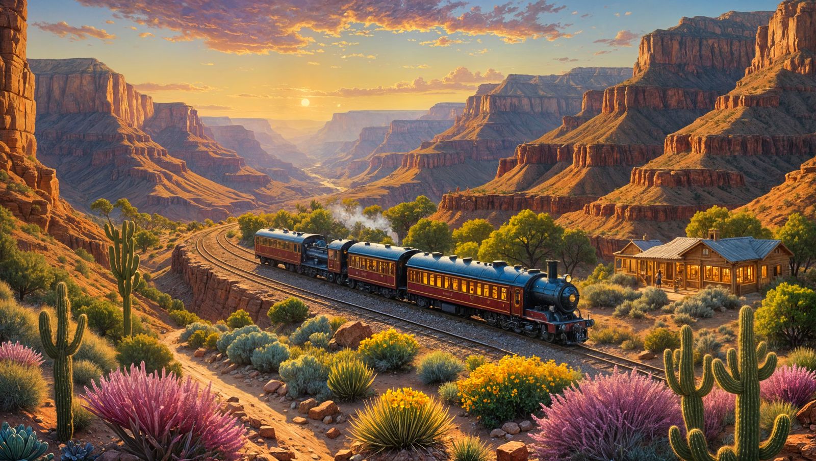 Grand Canyon Valley Girl: Impressionist Painting