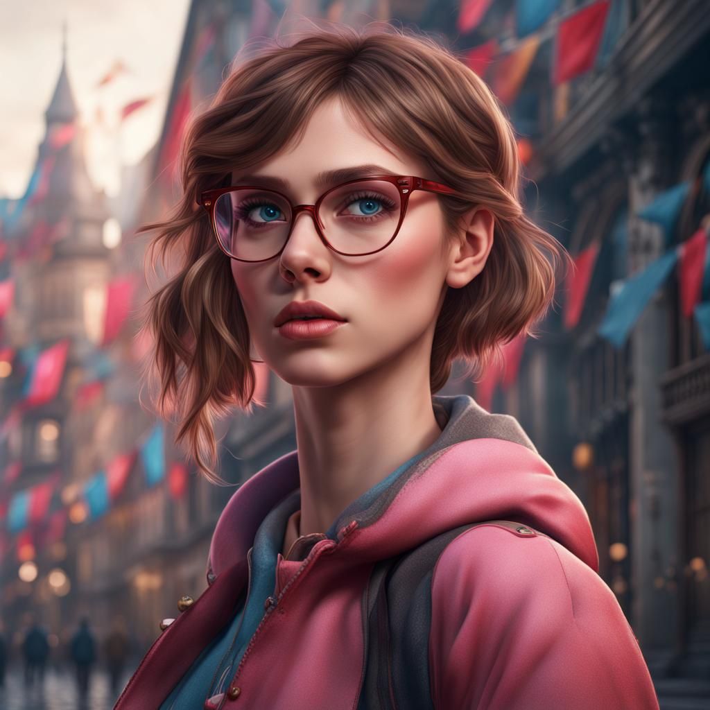 German Girl Portrait in Detailed Matte Painting