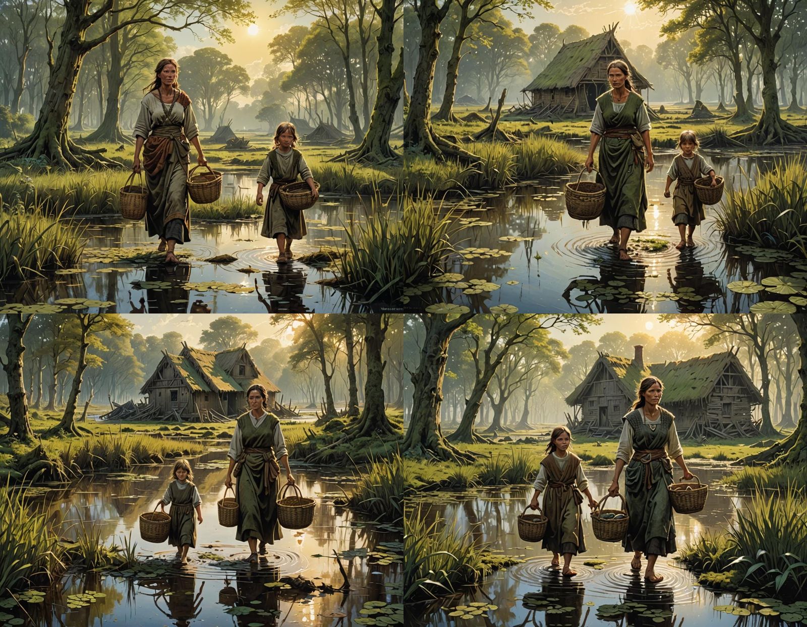 Neolithic Mother and Child in Ancient Marshland