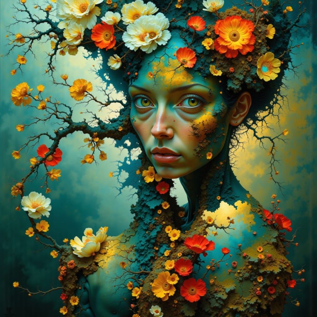 Modern Digital Art with Unique Textures