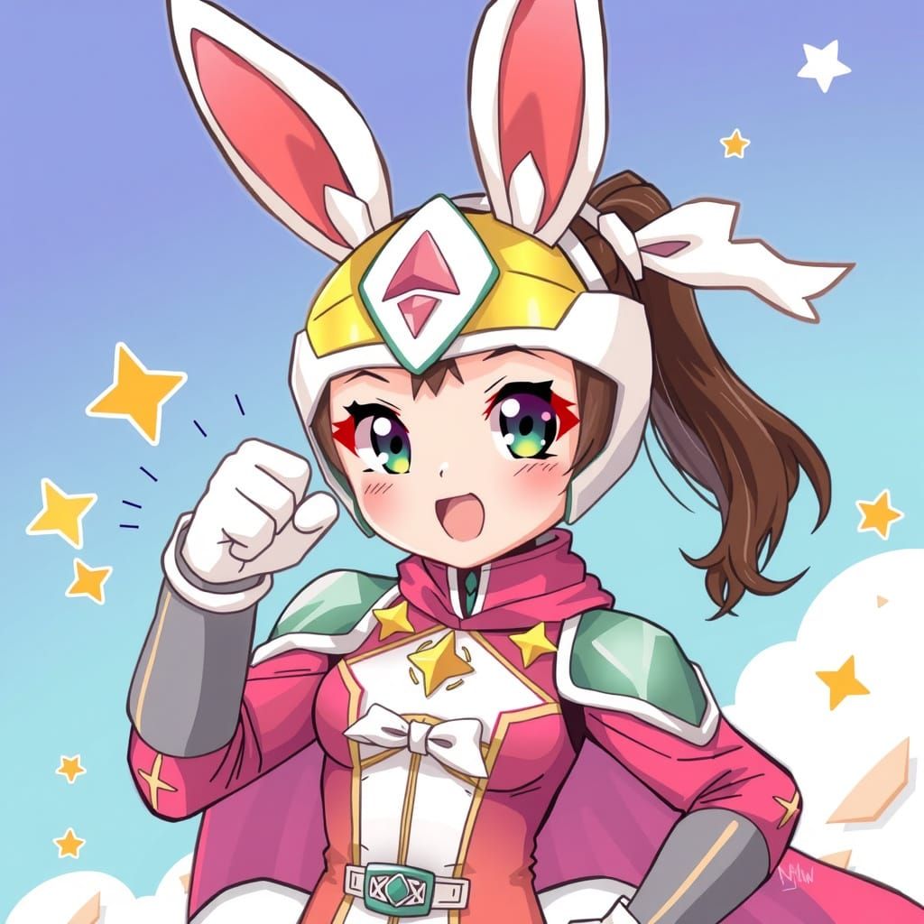 Asian Heroine Blends Kawaii and Sentai Action in Anime-Inspi...