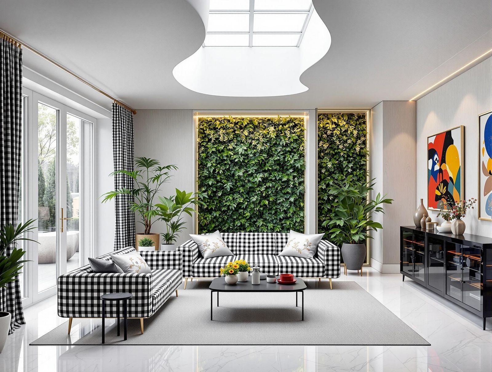 Elegant Winter Oasis in Modern Scandinavian Style