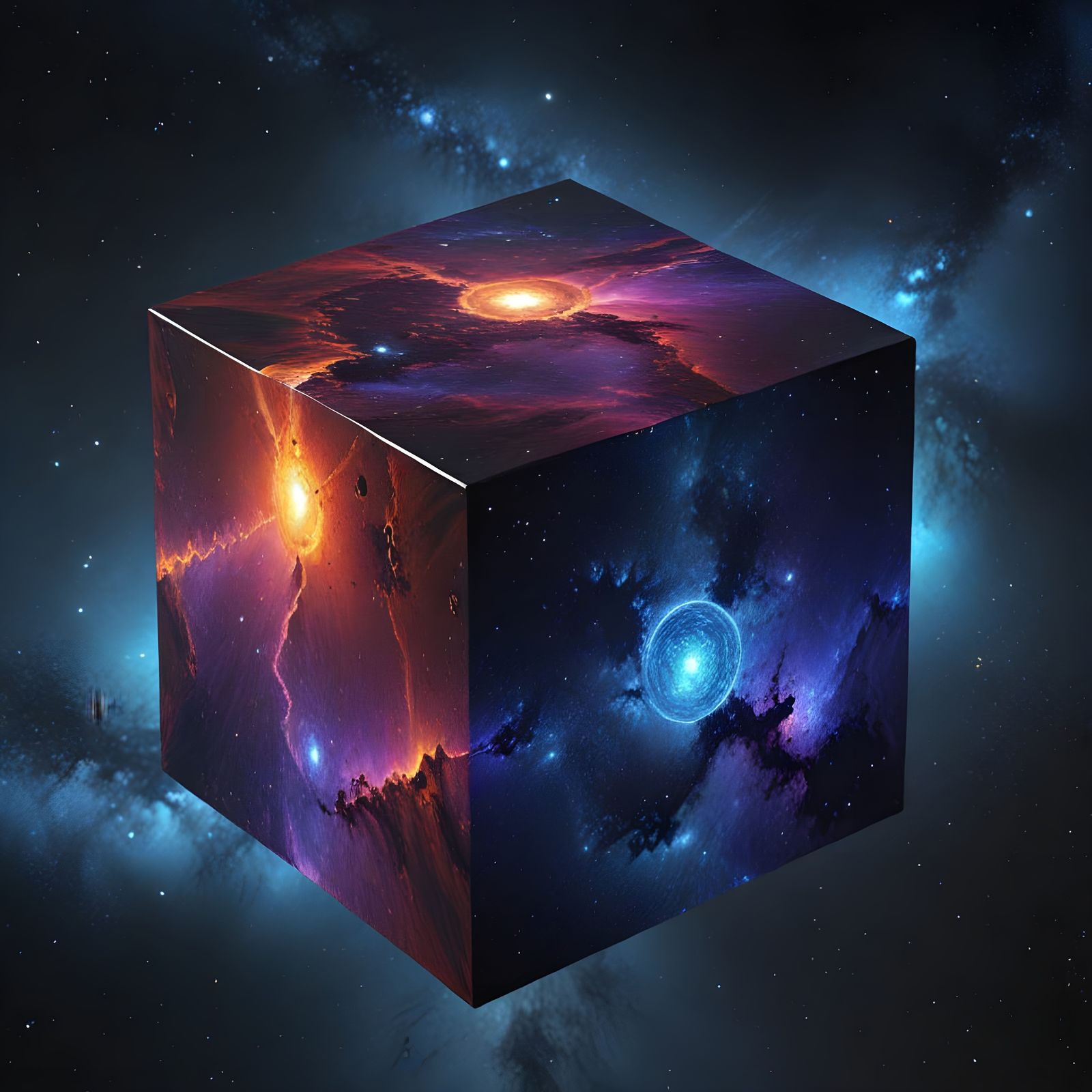 Cosmic Cube Planet in its Galaxy Habitat