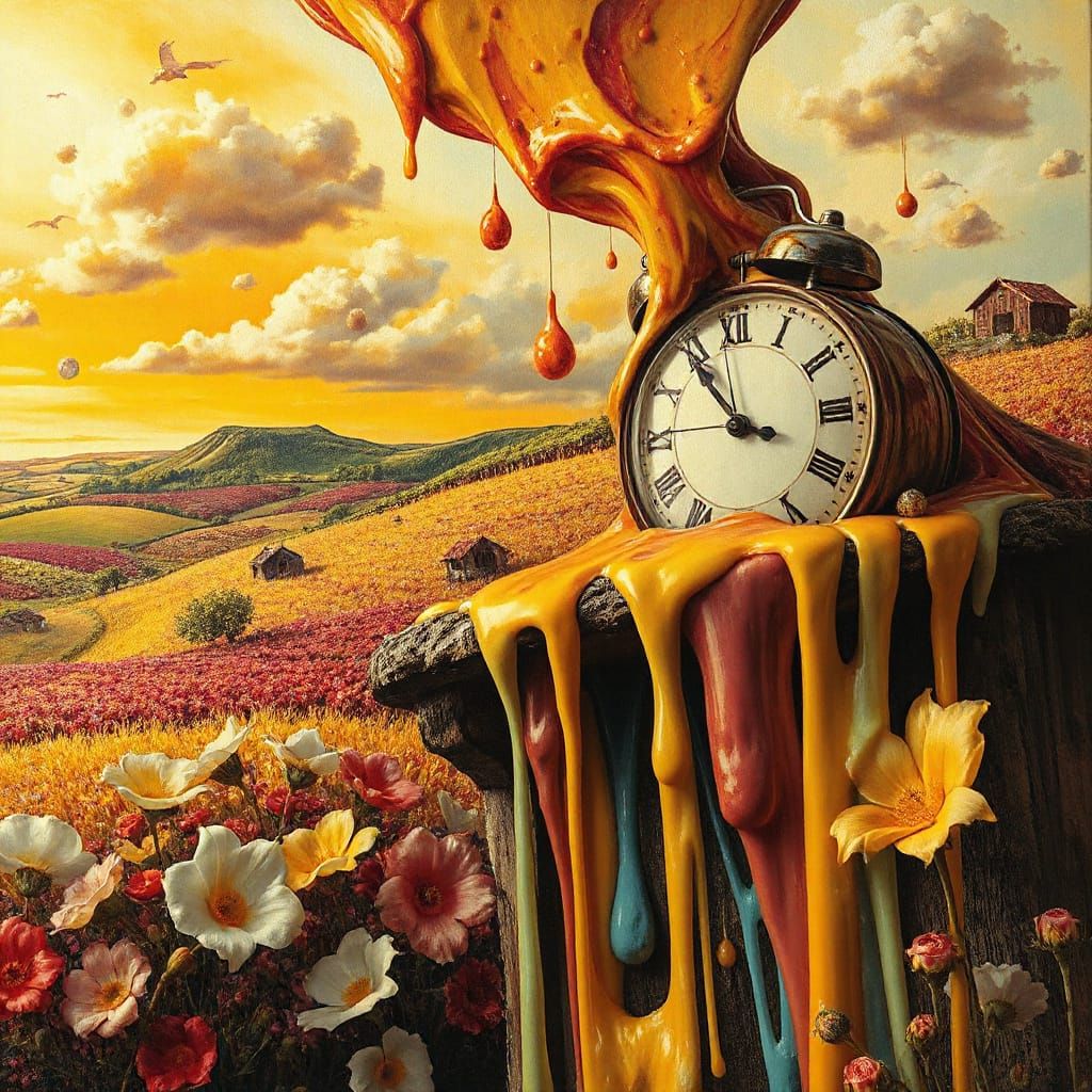 Surreal Summer Landscape Melts in Viscous Colors