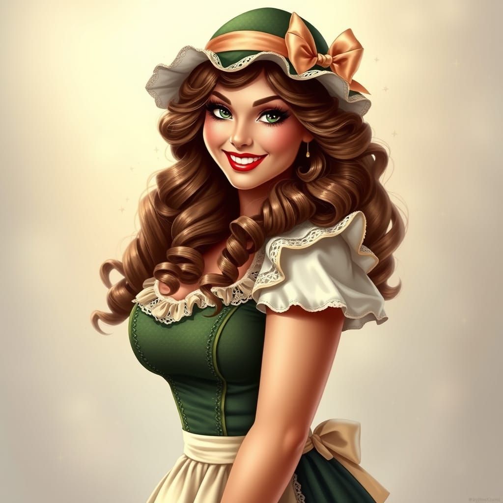 bavarian pin-up woman