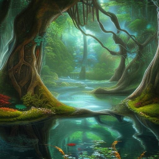Enchanted Forest Fantasy Art in Unreal Engine