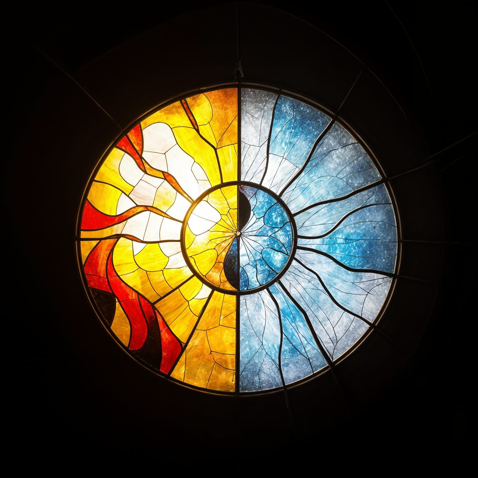 Stained Glass Windows: Ice and Fire in Balance