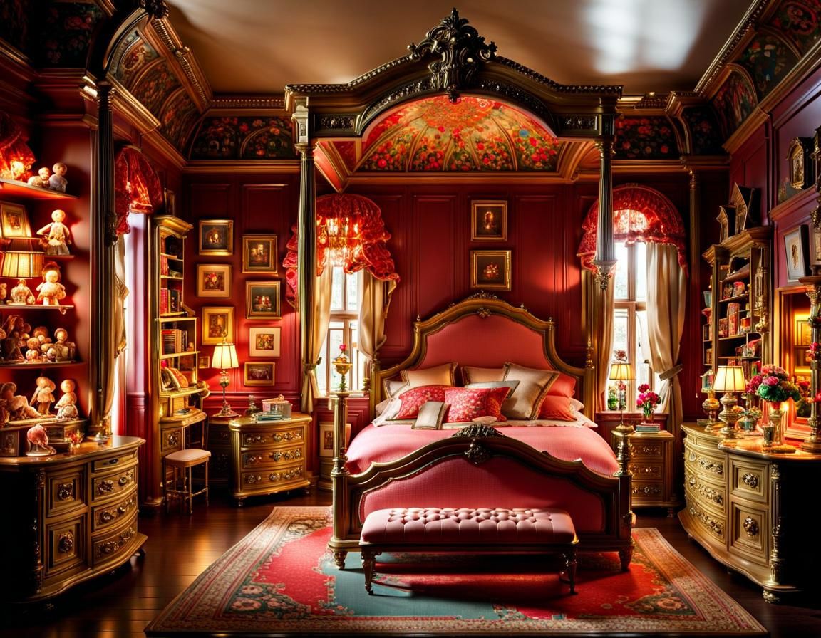 slightly strange four poster bed