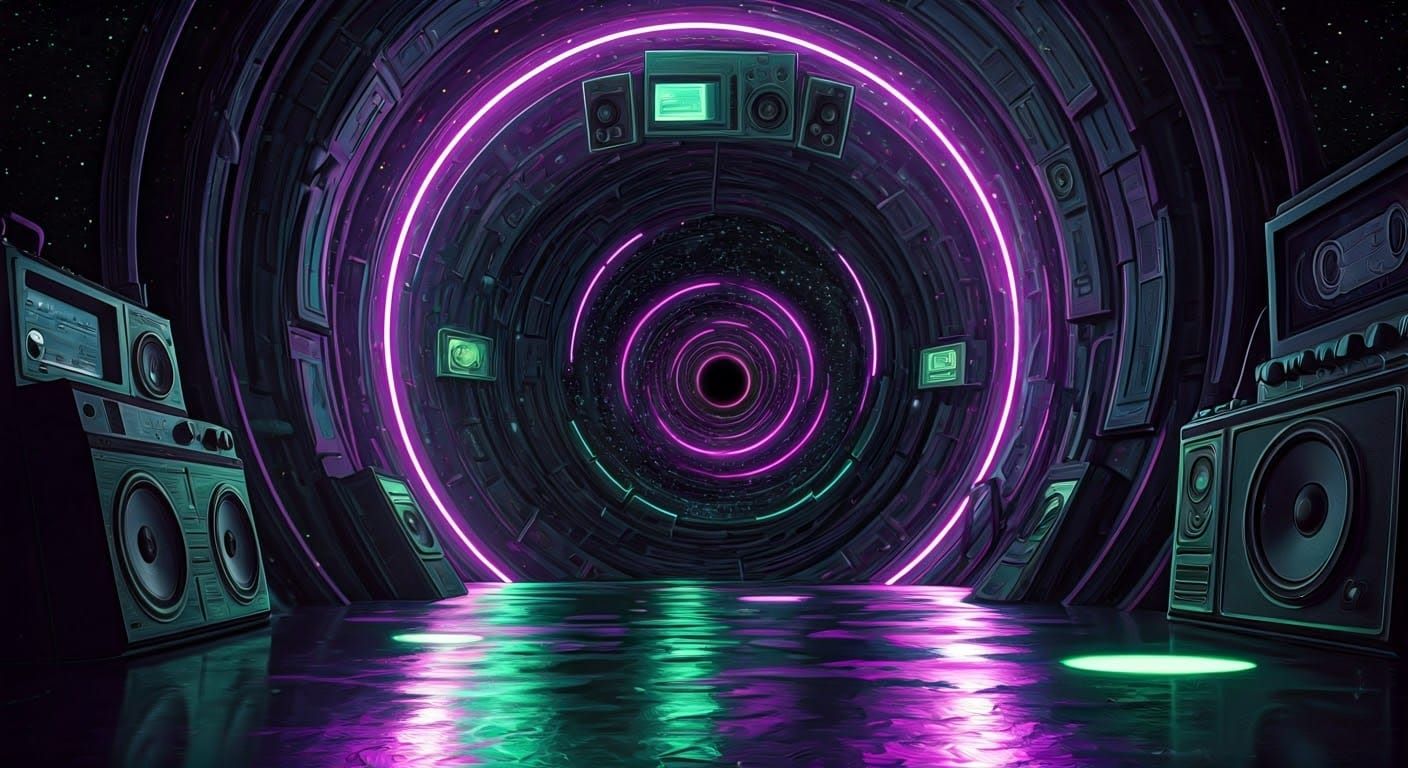 Cosmic Being in VHS Tape Machine