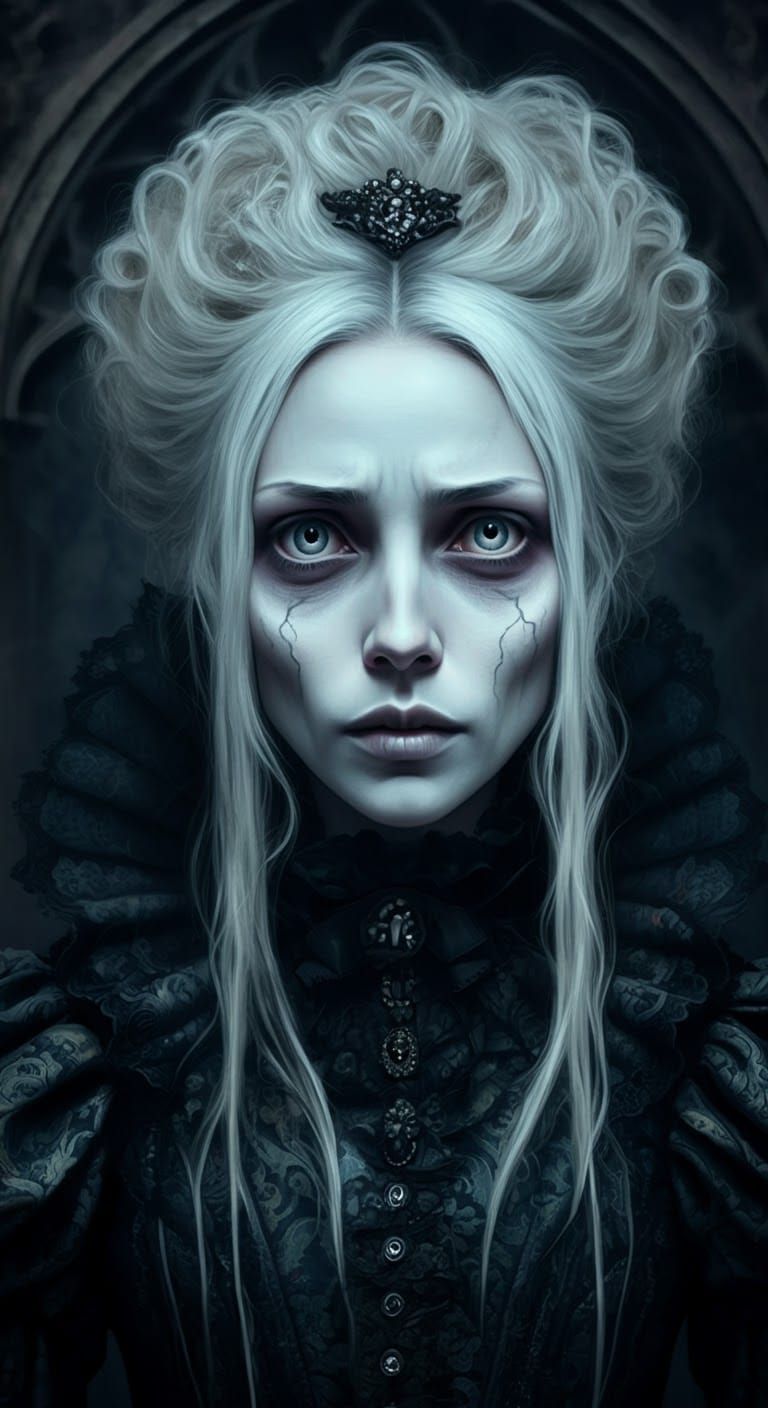 Gothic Victorian Woman in Candlelight