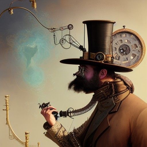 Steampunk Gentleman Portrait by Ismail Inceoglu