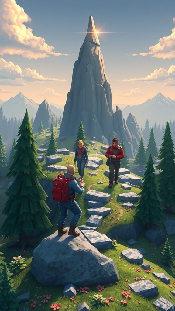 The Sims  (video game characters) go mounterneering