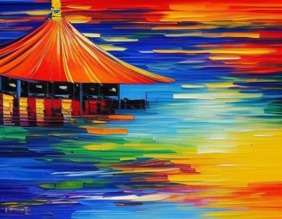 Expressionist Japanese Cuisine in Oil Painting Style