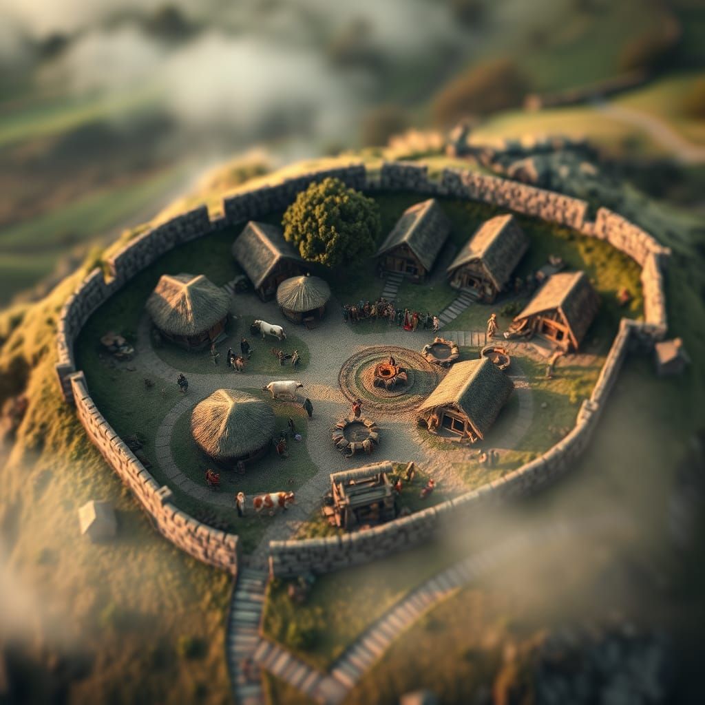 Miniature Morning in a Celtic Oppidum