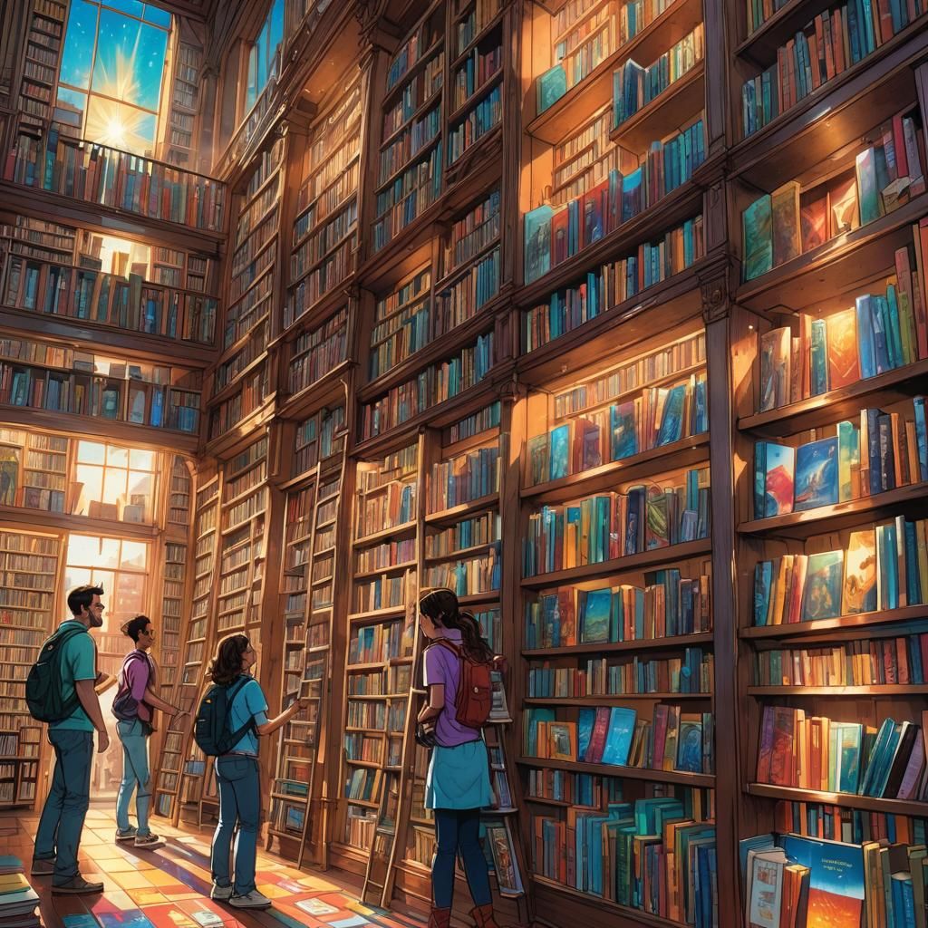 Whimsical Library Fantasy