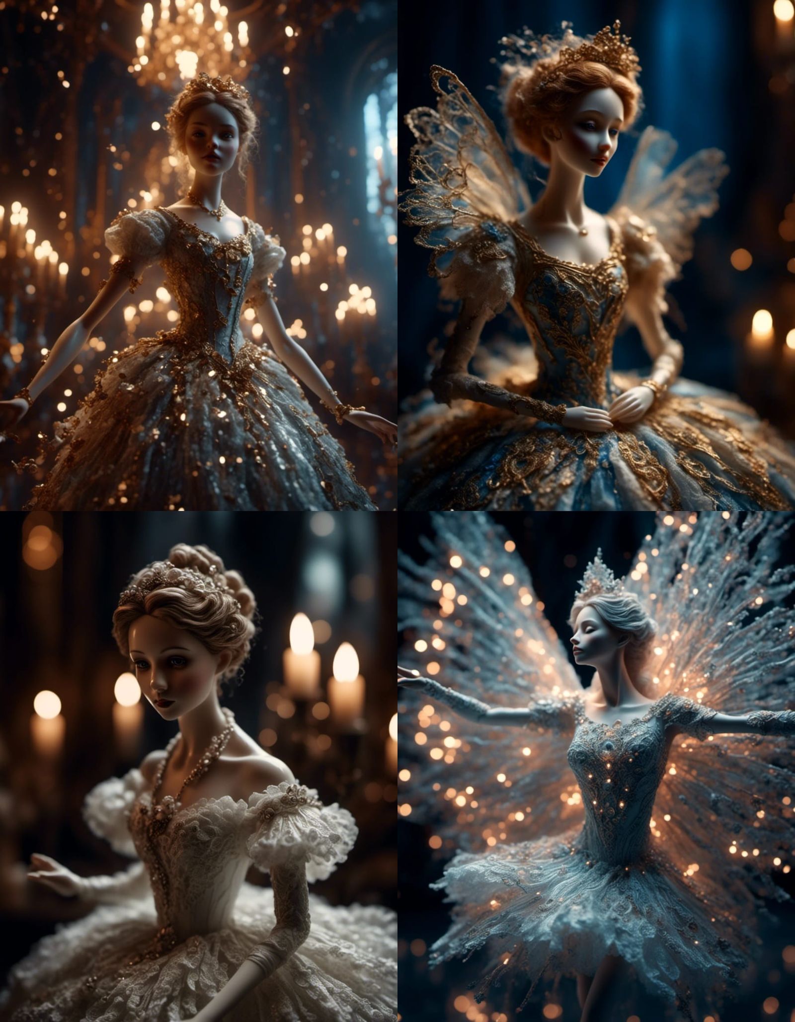 Porcelain Ballet Dancer Doll in Hyperrealism Style