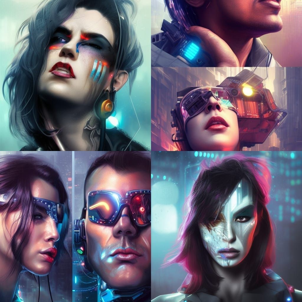 Kiss Cyberpunk Makeover: Hyperdetailed Portrait