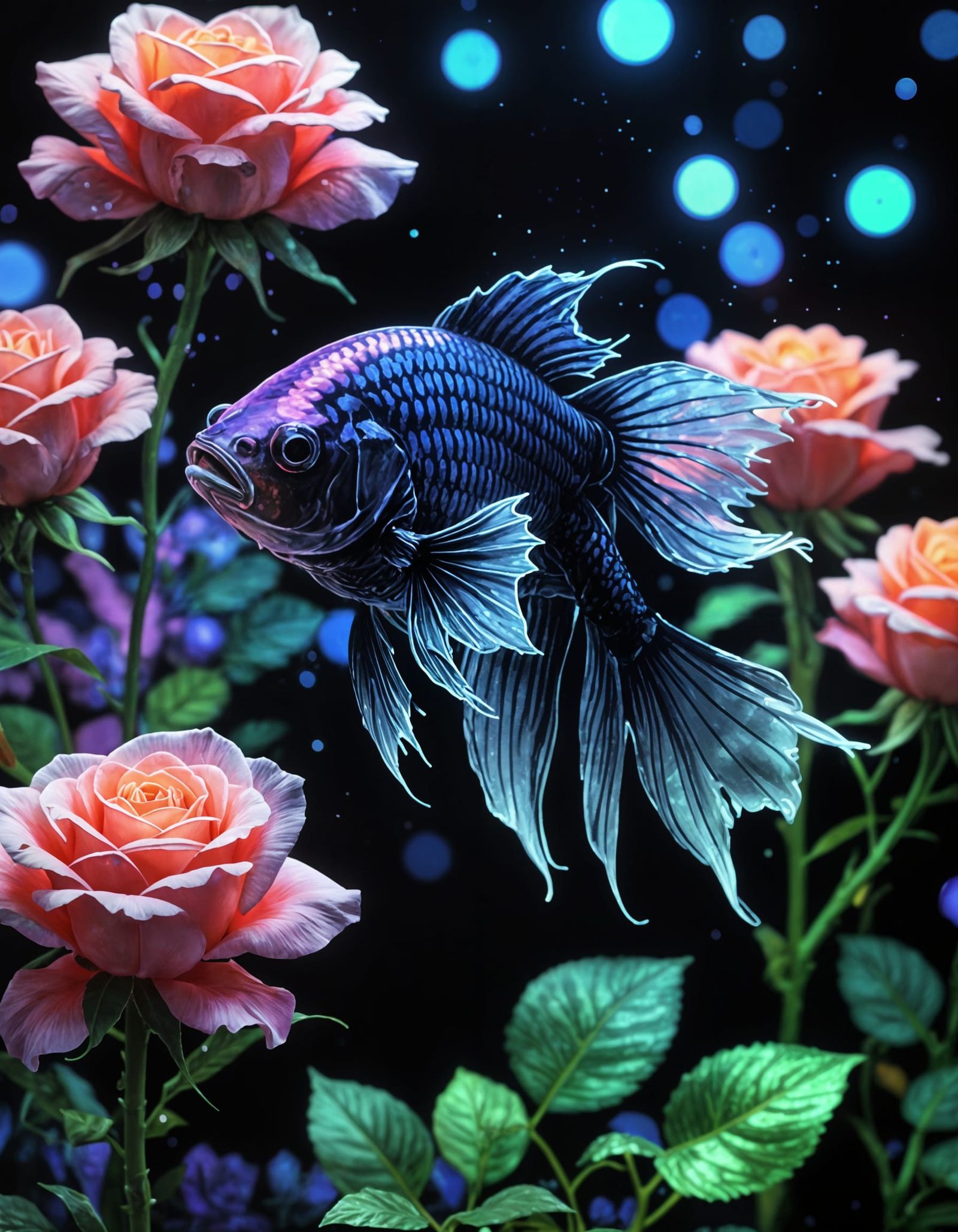 Surreal Anime-Inspired Watercolour Art of Holographic Beta F...