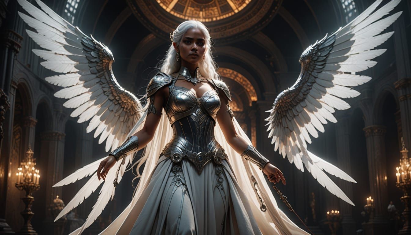 Gothic Bride with Wings on Sci-Fi Platform