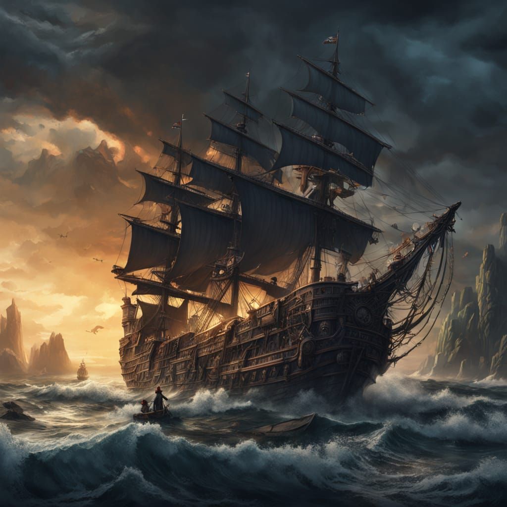 Vampire Pirate Captain on Ghost Galleon