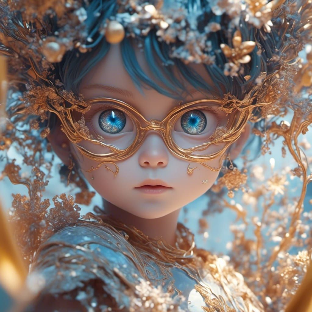 Hyperrealistic Close-up Portrait with Intricate Details