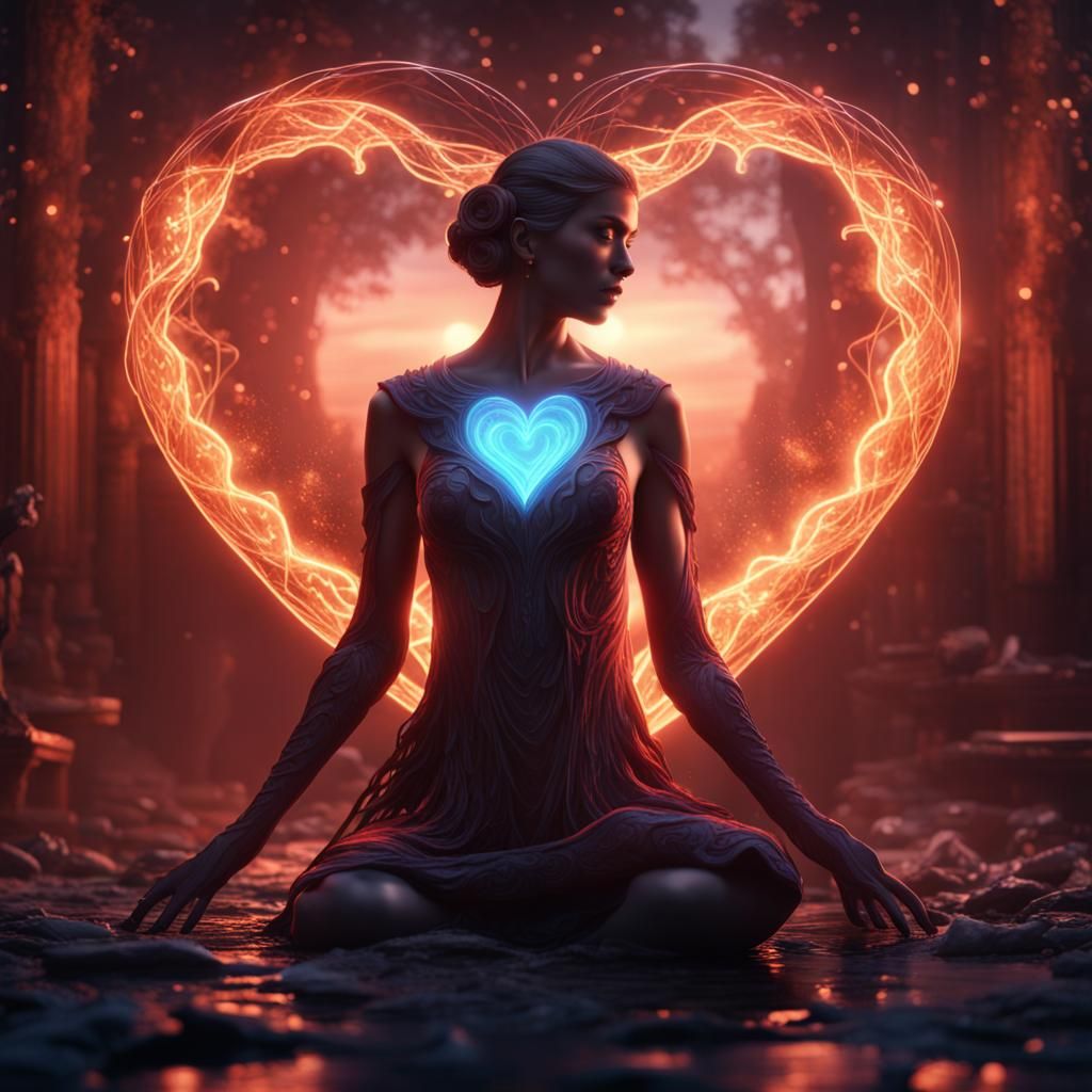 Awakening to a Glowing Heart in Deep Color