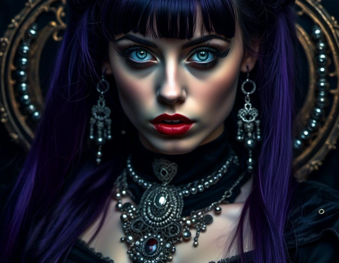 Gothic Flux 🖤💜 Masterful Lady Portrait [ls 4:3]