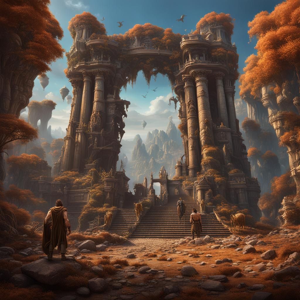 Hercules' Labors: A Detailed Matte Painting