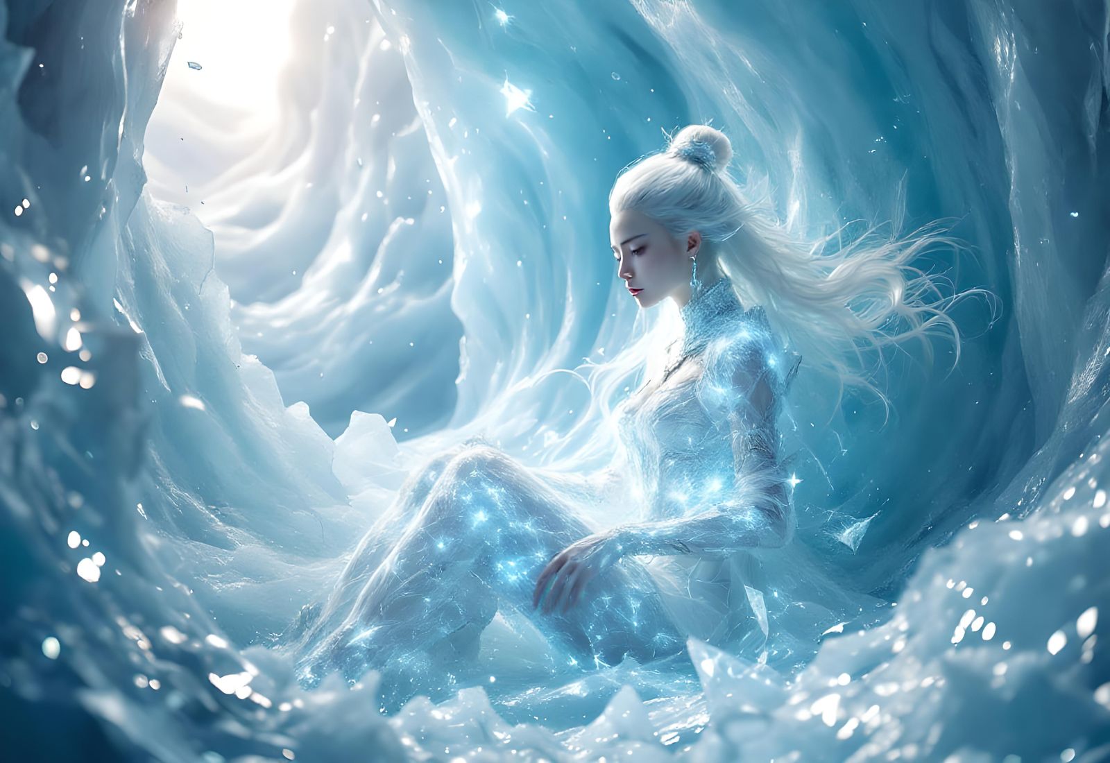 Dystopian Asian Warrior Breaks Free From Ice