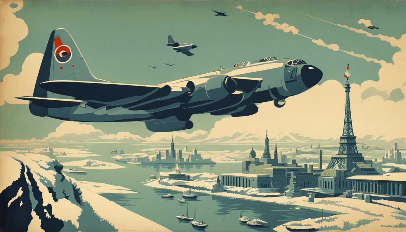 Vintage Cold War Propaganda Poster