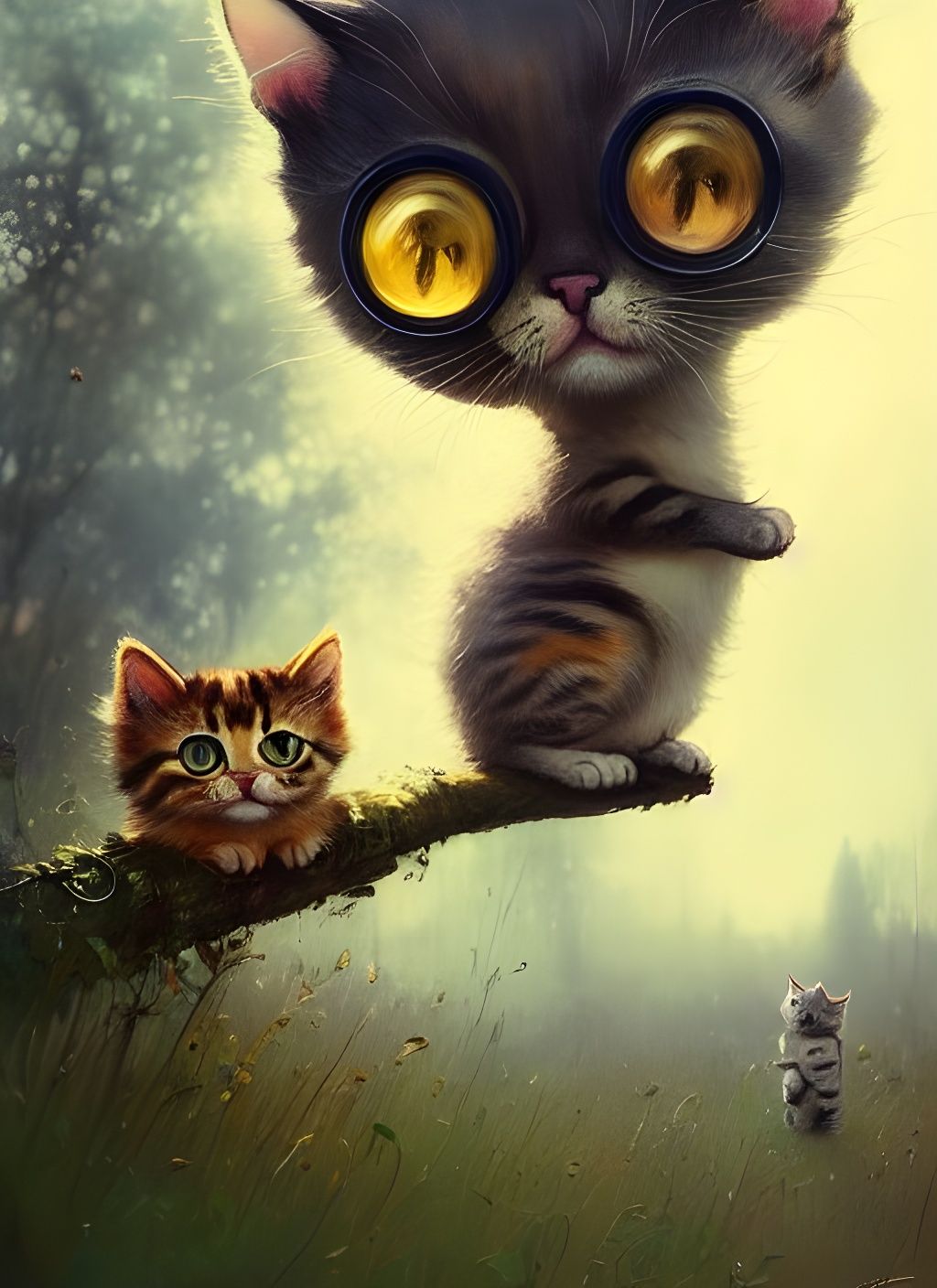 Kittens with Big Eyes: A Photorealistic Masterpiece