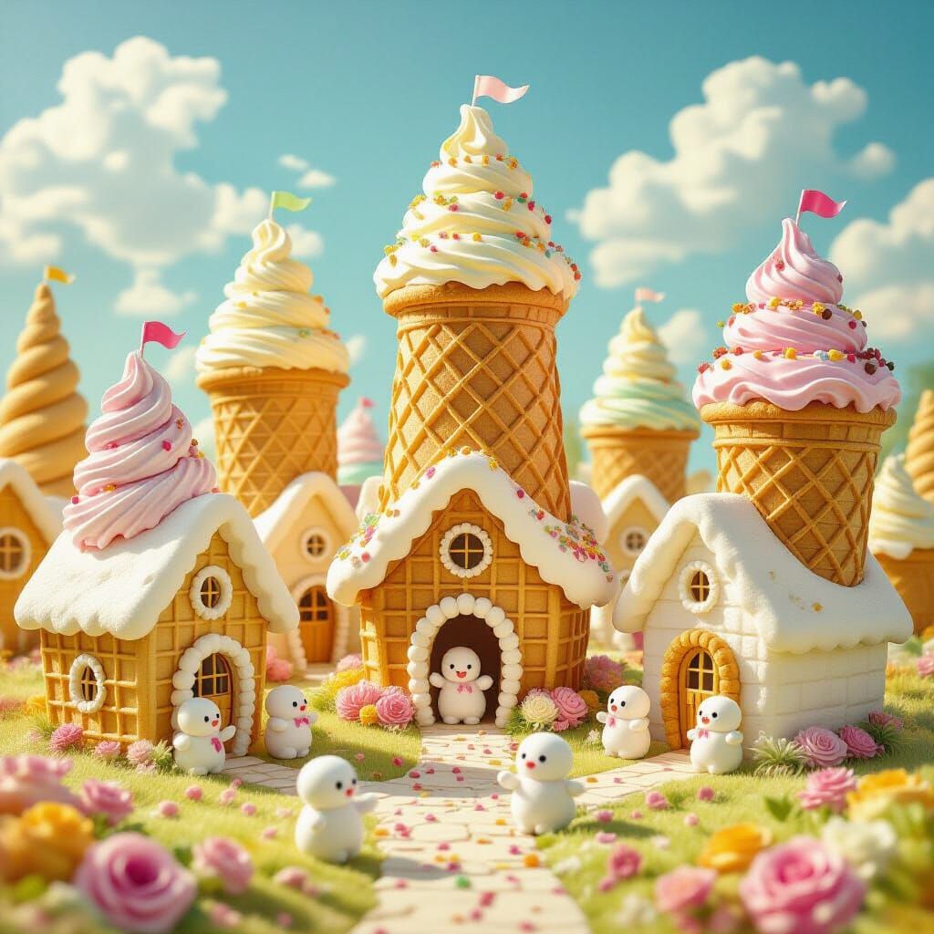 Edible Ice Cream Village Dreamscape