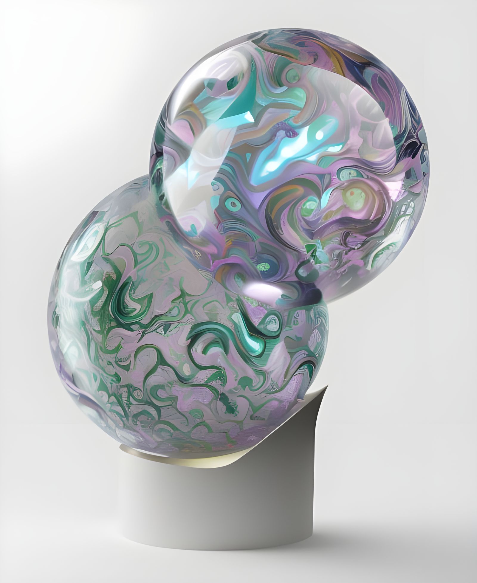 Exploding Crystal Ball in Hyperrealistic Photoillustration