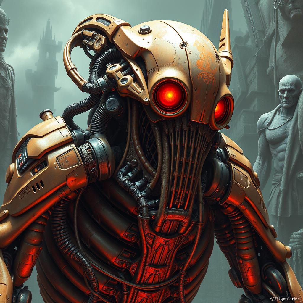 Detailed Mechanical Landscape Art Style