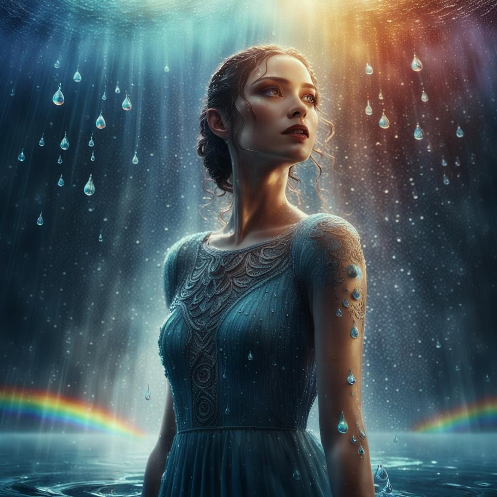 Water Woman: Fantasy Art in Unreal Engine 5 Style
