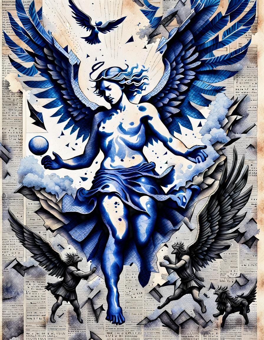 Blue ballpoint pen (test Overall Prompt Weight 90%)