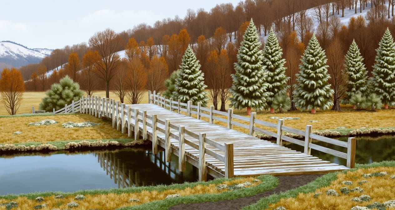 Winter Landscape Inspired by Shishkin and Sorolla