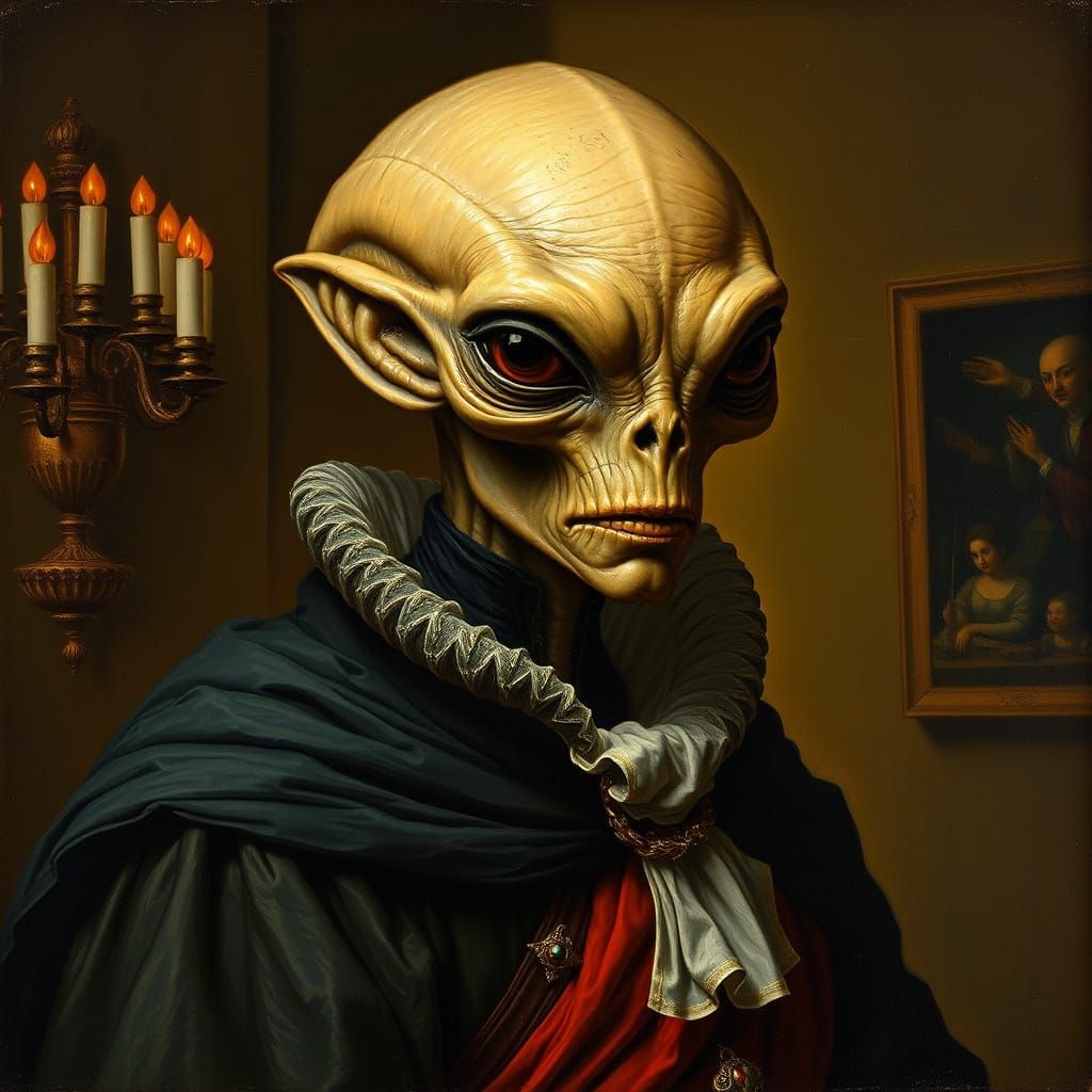 Alien Nobleman in Dutch Golden Age Style