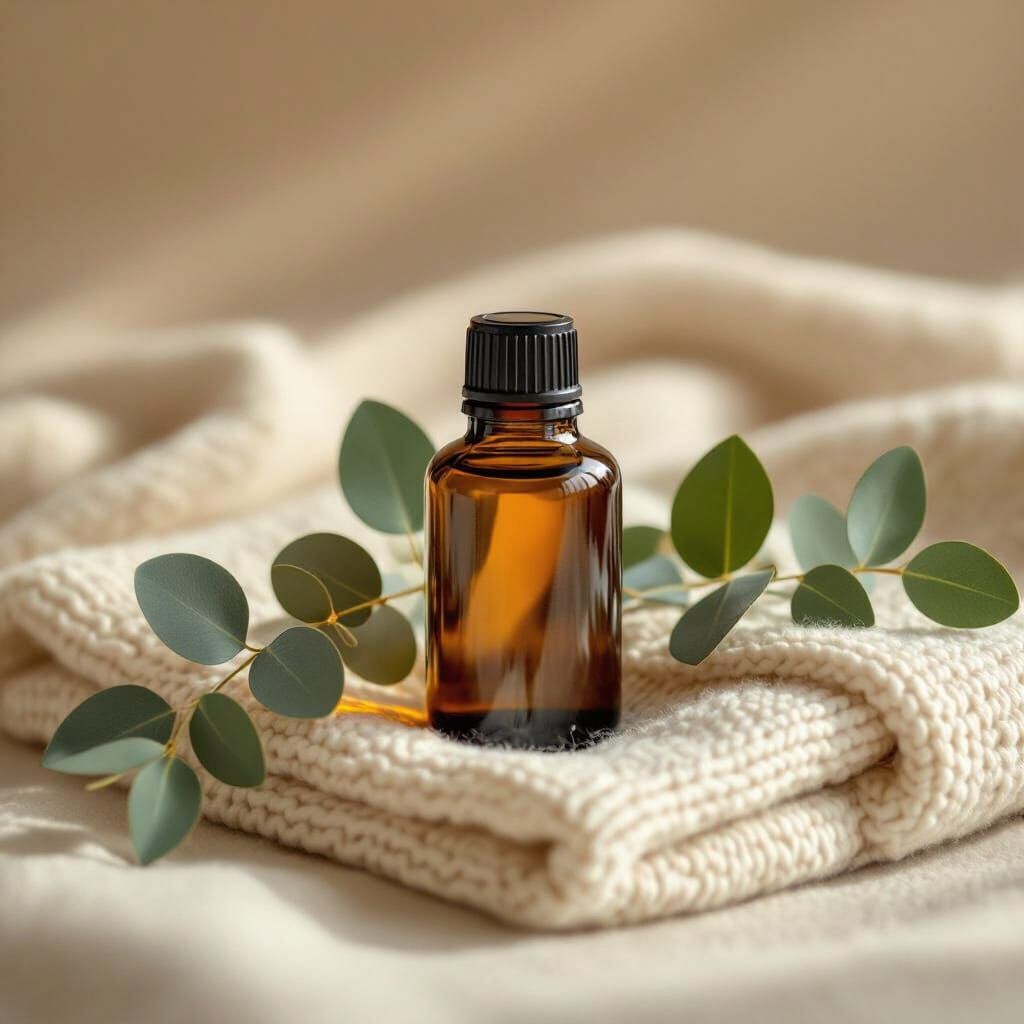 Amber Oil Still Life in Scandinavian Style